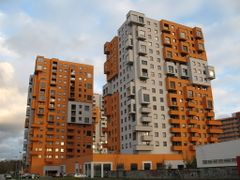 Modern blocks in Obrońców Wybrzeża Street