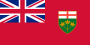The flag of Ontario, a Canadian province