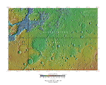 Topographical map of Margaritifer Sinus quadrangle