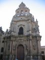 The decorative Baroque façade of S.Giuseppe church in Ragusa Ibla.
