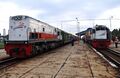 Trains in Kroya Station, Cilacap Regency