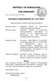 Presidential decree ratifying the Somaliland constitution by Muhammad Haji Ibrahim Egal