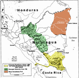 Insurgency area in Nicaragua (1984)