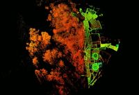 Plan of entire Spruce Tree House from above, cut from a laser scan