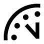Doomsday clock (7 minutes).svg