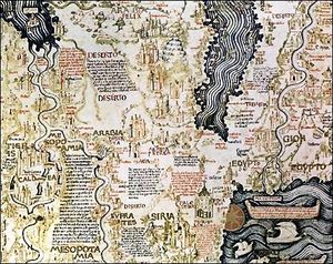 A detailed map of Palestine from the century