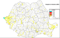 Distribution of Bulgarians in Romania according to the 2002 census