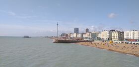 Brighton seafront looking west from Brighton Palace Pier