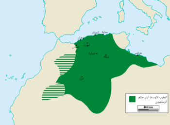 Approximate extent of Rustamid control in the 9th century