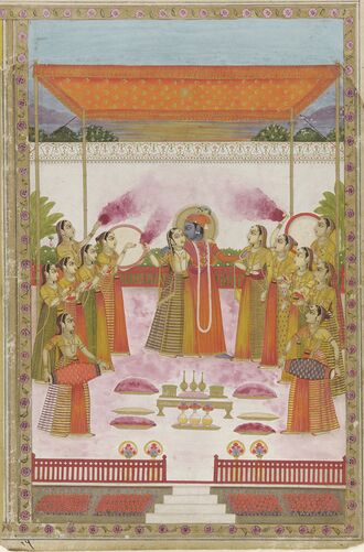 A Holi Festival - Krishna Radha and Gopis.jpg