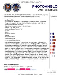 PHOTOANGLO – Successor to the CTX4000, jointly developed by the NSA and GCHQ