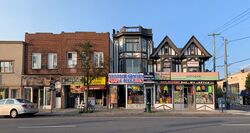 Buildings along Broadway, which is one of the hamlet's main thoroughfares.