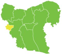 موقع منطقة الأتارب في سوريا.