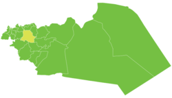 موقع ناحية مركز حمص في محافظة حمص