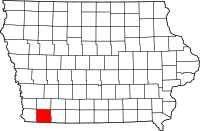 Map of Iowa highlighting