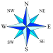 Compass rose simple.svg