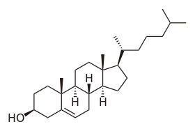 التركيب الهيكلي للكولسترول.