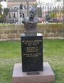 Bust of Mawson on North Terrace, Adelaide, South Australia in front of the University of Adelaide