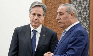 حسين الشيخ ووزير الخارجية الأمريكي أنتوني بلنكن