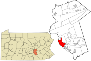 الموقع في مقاطعة دوفن في ولاية پنسلڤانيا