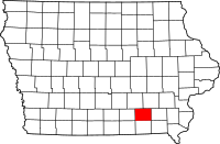 Map of Iowa highlighting