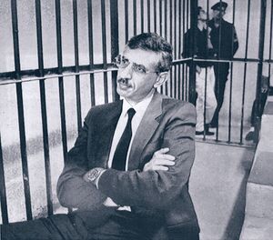 خالد جمال عبد الناصر خلال محاكمته عام 1990