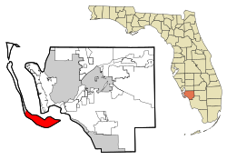 Location in Lee County, Florida