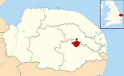 Location within Norfolk