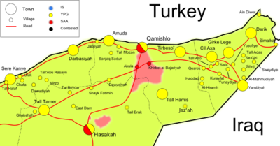 The situation in the Al-Hasakah Governorate, as of August 2015