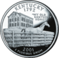 Kentucky quarter dollar coin