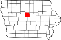 Map of Iowa highlighting