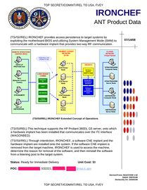 IRONCHEF – Software implant that functions as a permanent BIOS system