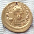 Gold coin of Justinian I (527–565 CE) excavated in India probably in the south.