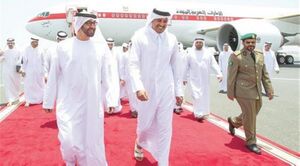 تميم بن حمد ومحمد بن زايد في الدوحة 5 ديسمبر 2022