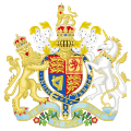 Coat of arms of the United Kingdom, used for official documents, publications and correspondence from the Parliament of the United Kingdom during the British Raj (1858–1947)