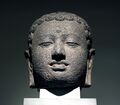 Head of Buddha taken from Borobudur, c. 8th–9th century Central Java, Indonesia