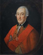 Cephalonia-born Greeks of the 18th century. Petros Melissinos (ca. 1726–1797) (left) and Spiridon Louzis (ca. 1741–1815) (right).[12]