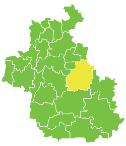 موقع ناحية سراقب في محافظة إدلب