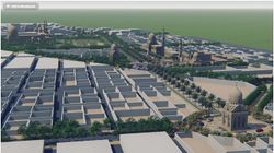 ماكيت يوضح تقسيم منطقة قرافة المماليك ضمن مشروع تطويرها، يوليو 2020.jpg