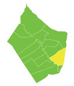 موقع ناحية هجين في محافظة دير الزور.