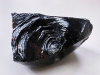 Obsidian, used for making tools and weapons