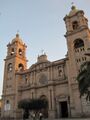The Tacna Cathedral in Peru, 1954, which incorporates both Renaissance and Neoclassic architectural features.