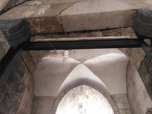 أضرار داخل قلعة حلب بعد زلزال 2023