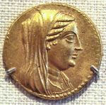 برنيكه الثانية، على عملة بطليموس الثالث