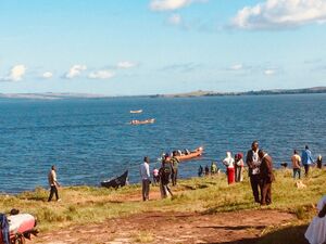 View at Lake Victoria (Uganda).