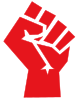 Red stylized fist.svg