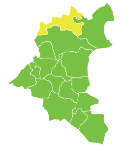 موقع ناحيةغباغب في محافظة درعا