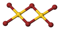 Ball-and-stick model of gold(III) bromide