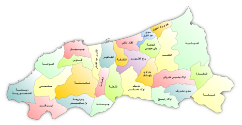 خريطة بلديات ولاية جيجل