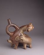 اللاما. حضارة موتشه. مجموعة متحف لاركو، ليما، پيرو